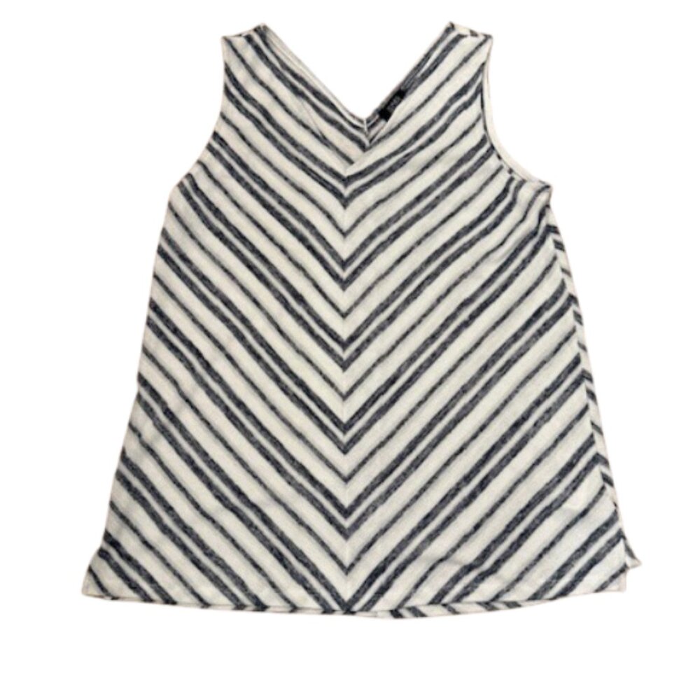 Jones NY Chevron Tank Top Women’s Navy and White Size Medium